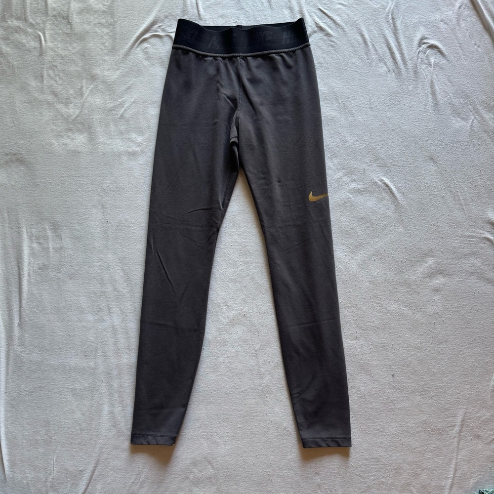 Nike Women’s Purple Grey Leggings - Size SP
